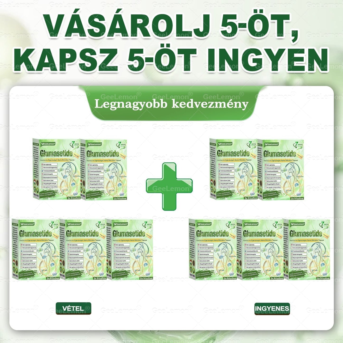 🎁 Már csak 5 doboz maradt! További 50%-os kedvezményt kínálunk! Legyen formában és egészséges! Használja ki most az alkalmat, mert jövő évig nem lesz újabb lehetősége.