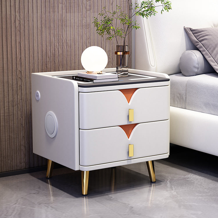 Tempered glass cabinet + wireless charging + Bluetooth speaker + USB charging [front left]