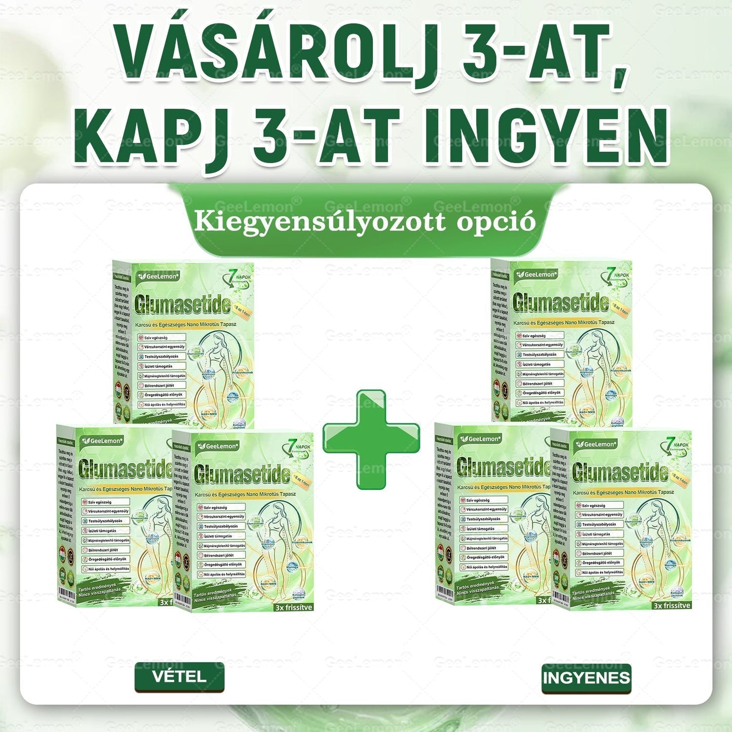 ✅Moringa · Berberine × NAD+ 10-in-1 Advanced Nano GeeLemon® Glumasetide 8az 1-ben Karcsú és EgészségesNano Mikrotűs Tapasz (Napi 1alkalom – látható változásakár 7 nap alatt) ✅ Elhízásra,bőrfeszesítésre,cukorbetegségre, alvásiapnoéra, ízületekre stb HU